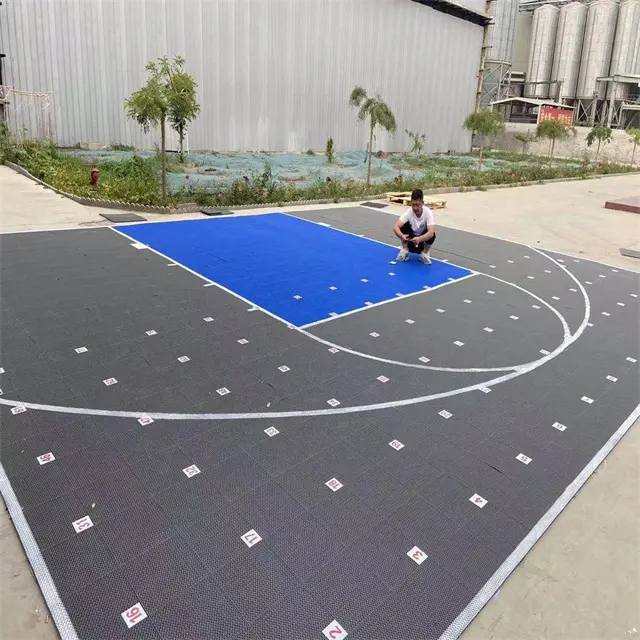 Tự làm một nửa sân bóng rổ ngoài trời nhiệt độ cao có thể sử dụng sân bóng rổ ngoài trời