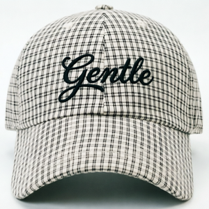 Gorra de Béisbol a Cuadros con Bordado Personalizado, Ala Ancha, Tela Suave, Hebilla Metálica Ajustable, Unisex, Casual y Versátil - Product Image 1
