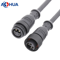 OEM ODM Cable Harness disesuaikan soket steker logam laki-laki perempuan kabel ekstensi tahan air 2 + 2pin lampu LED konektor