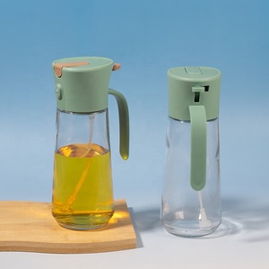 Empry Distributeur <span class=keywords><strong>de</strong></span> brumisateur d'huile/vinaigre 2 en 1 en verre <span class=keywords><strong>de</strong></span> luxe Pulvérisateur d'huile d'olive multifonction pour la cuisine Pulvérisateur <span class=keywords><strong>de</strong></span> qualité supérieure - Product Image 2