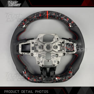 พวงมาลัยคาร์บอนไฟเบอร์สีแดงแบบกำหนดเอง พร้อมไฟ LED สำหรับรถฟอร์ด มัสแตง S550 <span class=keywords><strong>GT</strong></span> 350 <span class=keywords><strong>500</strong></span> คูเป้ ปี 2015 2017 2018 2019 <span class=keywords><strong>2020</strong></span> 2021 2022 2023 - Product Image 5