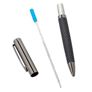 High Quality Custom Custom Logo Metal Leather Ballpoint <b>Pen</b> Blue/Black Ink-Perfect Business Office Gift Advertising <b>Pen</b> - Product Image 4