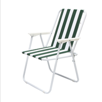 Chaises de plage pliantes compactes et basses pour le camping, en acier enduit de poudre, résistantes et durables, pour l'extérieur