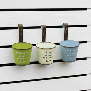 Pots à plantes succulentes en fer forgé, seaux à fleurs muraux, pots à fleurs <span class=keywords><strong>pour</strong></span> <span class=keywords><strong>terrasse</strong></span> extérieure, balcon, jardinières décoratives, plateaux à fleurs - Product Image 2