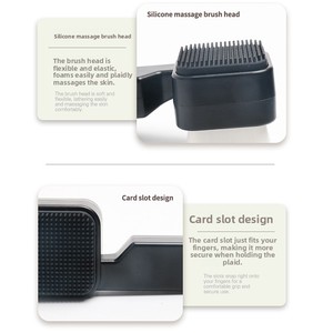 Brosse nettoyante visage en silicone double face à poils doux avec nouveau design carré pour le nettoyage beauté, brosse manuelle pour le visage - Product Image 5