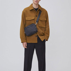 Veste en laine avec design personnalisé Veste en laine de couleur unie pour hommes Streetwear Veste en laine pour hommes - Product Image 3