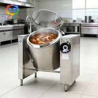 Grote kookpot voor restaurants 100L-500L |   Elektrische/gasgestookte kantelpan met gelijkmatige verwarming