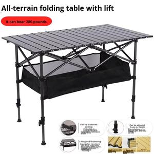 Petite <span class=keywords><strong>table</strong></span> de levage pour extérieur en aluminium, rétractable, portable, pour <span class=keywords><strong>camping</strong></span>-<span class=keywords><strong>car</strong></span>, rouleau d'oeufs, marché de nuit - Product Image 3