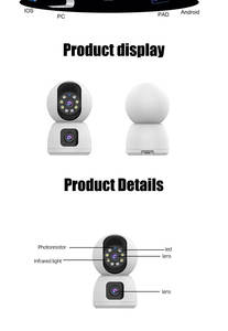 Cámara de Seguridad PTZ Interior con Doble Lente, Visión Nocturna, Sirena y Micrófono Integrados, WIFI 4G para Monitoreo de Bebés - Product Image 5