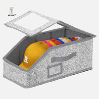 Bolsa de Almacenamiento para Gorras de Béisbol KUYUE, Transparente, con Capacidad para 24 Gorras, Organizador de Gorras de Béisbol para Armario, Plegable