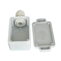 101*49.8*38mm PC étanche gris clair blanc boîtiers électriques en plastique Ip68 personnalisé trous de câble boîte de jonction