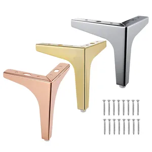 Metal Sofa Cabinet Legs Bed Legs Brace Hardware Legs für Furniture Rose Gold Stainless Steel Modern Simple Industrial 10-40 Inch
