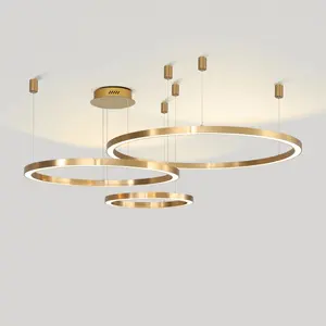 Modern LED yüzükler avize tavan lambası sarkıt aydınlatma fikstürü ile yüksek kalite