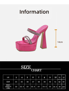 Sandales d'été à plateforme extrême et talons épais en soie CRYSTAL pour femme - Product Image 6