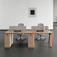 Poste de travail modulaire moderne pour 4 à 6 personnes, espace ouvert, bureau de coworking, ensemble de bureaux pour le personnel de bureau