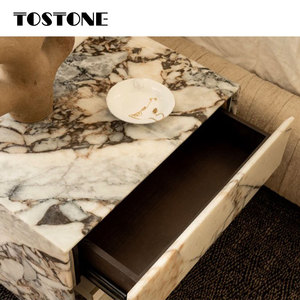 Mesa <span class=keywords><strong>de</strong></span> <span class=keywords><strong>Noche</strong></span> <span class=keywords><strong>de</strong></span> Mármol Natural con Vetas Azules Tostone 2026, Novedad para Sala <span class=keywords><strong>de</strong></span> Estar, Dormitorio Moderno, Decoración <span class=keywords><strong>de</strong></span> Casa, Villa o Departamento - Product Image 2