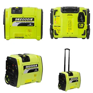 2KVA 2KW 50/60Hz Portable Inverter Gasoline Generator for Camping Use back up power with wheels