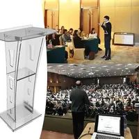 Púlpito de Acrílico Transparente, Ecológico, de Diseño Moderno, para Iglesia, Aula, Exposiciones y Discursos, Fabricado por Profesionales