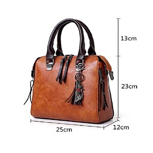 Women's Zipper Faux Leather Top Handle Bag Solid Color 4 Pieces <b>Purse</b> Set Black / Blushing / <b>Red</b> - Product Image 3