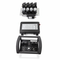 Joystick Hidráulico Industrial Proporcional Universal de 4 Actuadores, Control Remoto de 433MHz, Distancia de Control de 500m, IP68 Impermeable, Metálico