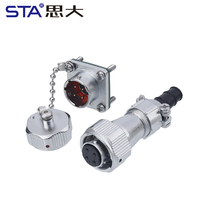 WY16 IP67 Wasserdichter Steckverbinder 2 3 4 5 6 7 8 9 10 Pin TE+ZM Reverse Aviation Plug Buchse Stecker Quadratischer Flanschanschluss