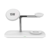 Station de charge 3-en-1 intelligente pour téléphone, montre et écouteurs, support en alliage de zinc de haute qualité AFY, chargeur sans fil magnétique rapide 15W