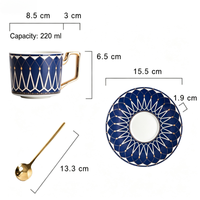 Ensemble de café et de thé en céramique de luxe en gros avec 4 choix de couleurs
