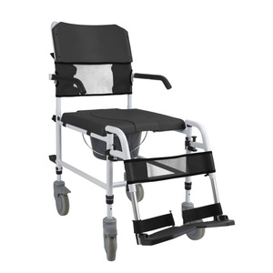 Aluminum Alloy <b>Commode</b> <b>Chair</b> Height Adjustable With Seat Pan For Elderly And Pregnant Women Indoor Use - Product Image 1