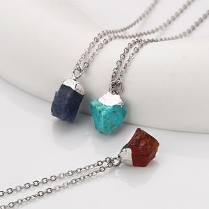 Mujeres 925 plata esterlina mes de nacimiento mujeres peridoto natural zafiro piedra natal real collar de cristal - Product Image 2