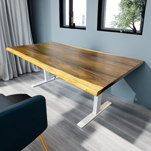 Dessus de table <span class=keywords><strong>en</strong></span> noyer sud-américain Live Edge <span class=keywords><strong>en</strong></span> bois dur massif sur mesure pour <span class=keywords><strong>bureau</strong></span> debout finition UV anti-rayures - Product Image 5