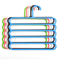 Großhandel 5 Schichten Platzsparende Kunststoffs chal Handtuch hose Kleidung Magic Hanger