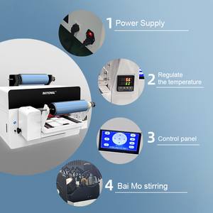 La última impresora UV DTF escritorio A2 impresora UV impresión gorro de natación pluma marca de madera AB pegamento barniz 4060 impresora de inyección de tinta UV - Product Image 3