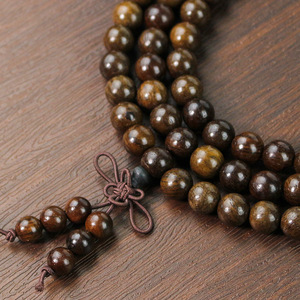 Pigwood Beaded <b>Bracelet</b> 108 Beads 10Mm Hand Polished Unisex Religious Ceremony Gift - Product Image 3