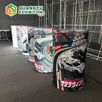 Comptoir d'exposition portable pour promotion extérieure, podium pop-up avec sac de transport, comptoir d'exposition semi-circulaire