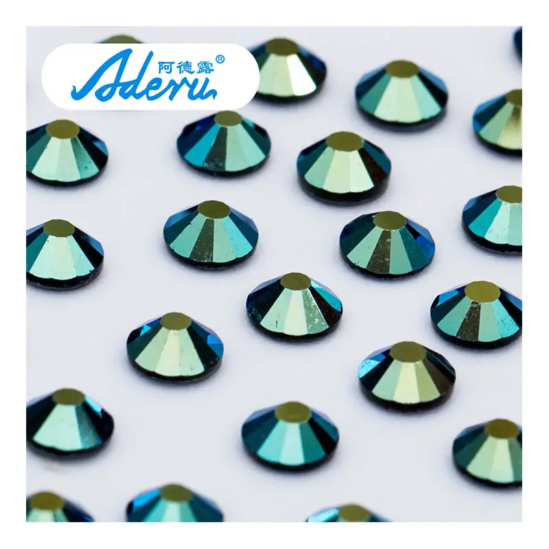 Aderu Flash Diamond Ornament Crystal Hot Fix Stone Fashion Shiny Flat Back Rhinestones