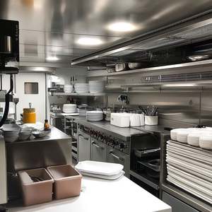 Metal Fireproof Waterproof Stainless Steel Kitchen <b>Cupboard</b> Industrial Kitchen Cabinets Luxury Kitchen Utensils for Restaurant - Product Image 5