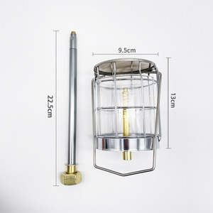 Lampe à gaz de camping, longueur 35 cm, corps en métal avec abat-jour en verre pour usage extérieur - Product Image 2
