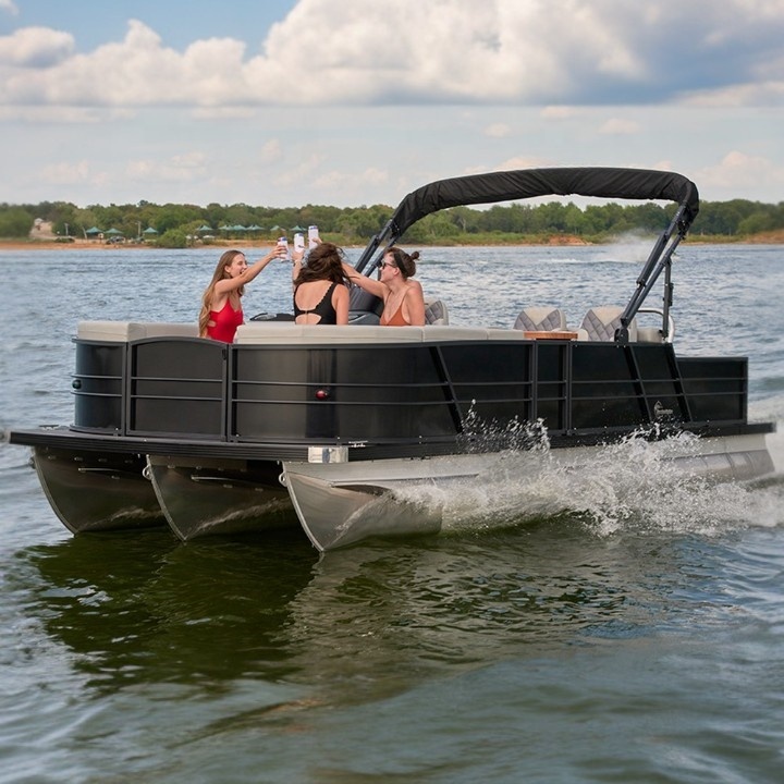 Bateaux ponton en aluminium de wakeboard de partie de passager de taxi de l'eau de 25ft 7.6m à vendre