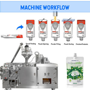 Machine d'emballage automatique de poudres pour boissons santé en doypack, machine d'emballage de poudre de protéines de lactosérum, de collagène et de vitamines en sachet - Product Image 3