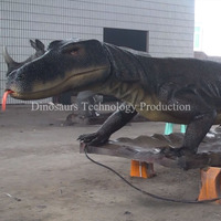 Modèle d'animatronique de grande taille de lézard préhistorique personnalisé à vendre, robot Megalania de l'ère glaciaire pour exposition ou musée naturel