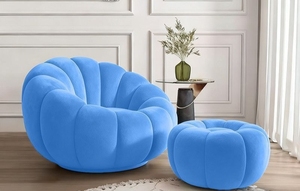 Modern Fabric Beanbag <strong>Sofa</strong> Reclining Comfortable Apartment Hotel Living Room One <strong>Seat</strong> - Product Image 2