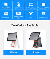 Balance tactile Windows JSJ95 avec écran unique personnalisé, machine de point de vente tout-en-un pour restaurant avec commande automatique, processeur Intel et scanner
