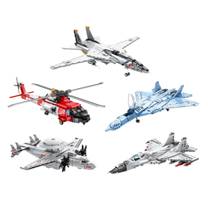 Compatible avec les blocs de construction militaires 1:8, 40 pièces en plastique ABS, avion de <span class=keywords><strong>combat</strong></span> J-15, hélicoptère à assembler de haute difficulté - Product Image 1