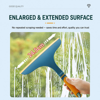 Nettoyeur de vitres manuel avec poignée ergonomique incurvée, lame en PP durable, grattoir multi-surfaces pour le nettoyage domestique