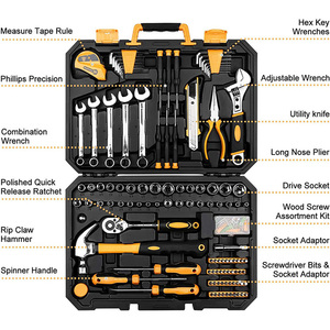 Boîte à outils Mécanicien 158 pièces Jeux d'outils Herramientas Personnalisation Boîte à outils <span class=keywords><strong>Kit</strong></span> de herramientas Werkzeug Ferramentas - Product Image 2