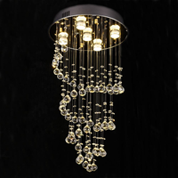 Lustre moderne de luxe en cristal LED 3000/4000/6000K pour hall d'entrée, double salon, restaurant et projets hôteliers