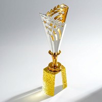 Trophée en métal et cristal haut de gamme, sur mesure, pour récompense du personnel de la conférence annuelle de l'entreprise, plaque commémorative, prix bas
