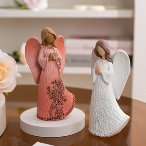 Adornos de resina de estilo europeo, nuevos personajes de Ángel de bendición ecológicos para decoración del hogar, mueble de TV, decorativo de <span class=keywords><strong>hadas</strong></span> de Navidad - Product Image 1