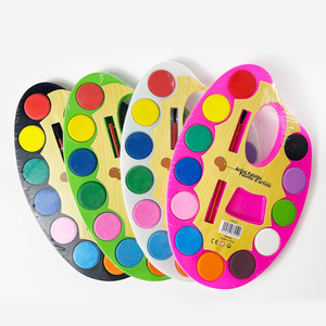 Vente en gros d'ensembles de pigments aquarelles professionnels 12 couleurs pour enfants avec impression de logo <span class=keywords><strong>gouache</strong></span> <span class=keywords><strong>solide</strong></span> - Product Image 2