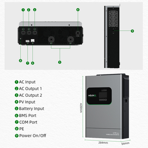 Sistema Solar Híbrido SUNEX de 3.6 KW 3.6 KVA, Híbrido Fuera de Red Sin Batería, MPPT Solar Híbrido 24V 3 KW - Product Image 3